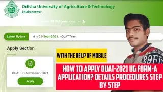 How To Apply OUAT-2021 Form-A || Details Procedures Step By Step || With The Help Of Your Mobile