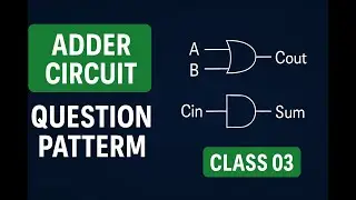 Class 03 || Chapter 15 || Final Adder Circuit || Question Pattern || A2 Level || CS 9618
