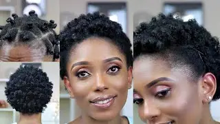 Bantu Knot Out Tutorial On Short 4C Natural Hair