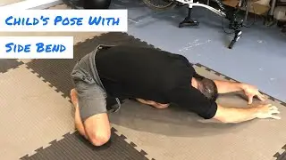 Child&rsquo;s pose with side bend for low back pain with chiropractor Mike Noone