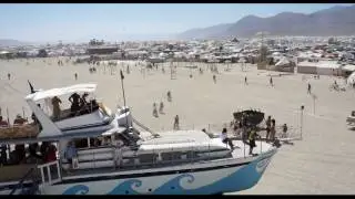 Burningman 2011 Aerial Video of Christina: Queen of BRC Art Car