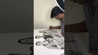 Pencil drawing | family portrait | Artist Rahul Palur #shorts