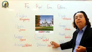 How to pronounce the 50 states of America and their capital cities - Part 01