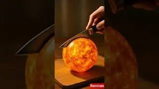 the sun in the knife's blade   #shorts #ai #content #sun