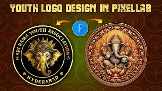 Ganesh Chaturthi Youth Association Logo editing in Pixellab | Logo esy design in mobile