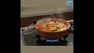 1.8L Traditional Rajasthan Terracotta Pot with Glass Lid &ndash; Healthy Clay Cookware Malaysia