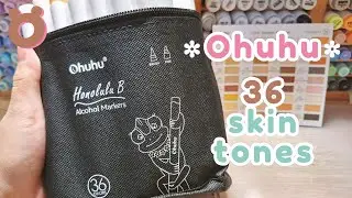 🐻📦 Do You Really NEED This Set? | Ohuhu 36 Skin Tones | Unbox & Swatch