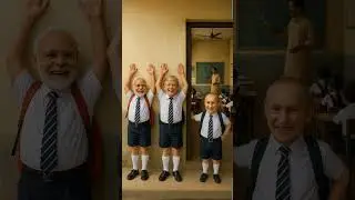 Punishment 😂: Naughty School Kids? Modi, Trump & Putin in Hilarious Classroom Punishment! #shorts