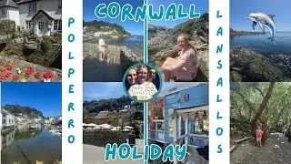 Cornwall Holiday Part 2 - Polperro & Lansallos Beach where we see dolphins playing & secret cafe 🐬 💙