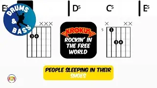 Krokus - Rockin' in the Free World &bull; Bass & Drums | Scrolling Guitar Chords & Lyrics