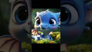 Waking Up to Pure Cuteness! This Baby Dragon Will Melt Your Heart!🥺💙 #cute #dragon #trending #shorts