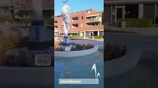 Vernieuwde Gemeenteplaats Hemiksem met Monumentale vredesvogel