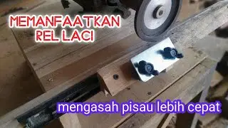 ide kreatif ‼️‼️Cara Membuat Mesin Asah Pisau planer Rakitan||alat sederhana tukang kayu