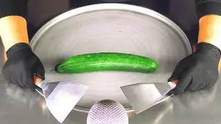 ASMR - Cucumber Ice Cream Rolls | how to make a Cucumber to Ice Cream - satisfying fast ASMR - Food