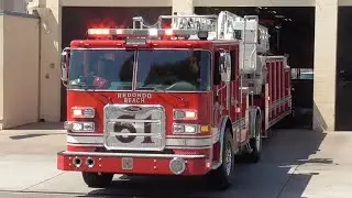 Redondo Beach Fire Dept. Truck 61 Responidng