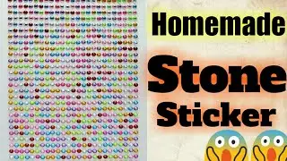 How to make stone stickers at home 🔮🔮 | DIY crystal stone | Colourful stone stickers #Shorts