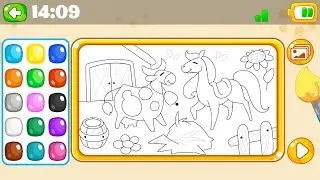 CREATIVE COLORING FUN! DIGITAL ART GAME | GO KIDS TABLET Part 2 | @androidforkids
