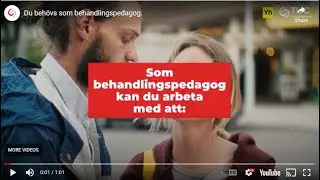 Du beh&ouml;vs som behandlingspedagog.