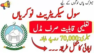 Pakistan Government Civil Secretariat Jobs Apply 2025 || Civil Secretariat Jobs || New Jobs 2025 