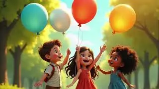 Balonku Ada Lima  Five Balloons - Lagu Anak Anak - Kids Songs + Nursery Rhymes - English/Indonesian