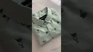How to Fold Men Short Sleeve Shirt 👕 #foldinghacks #foldingtips #organization #packingtips #pliage