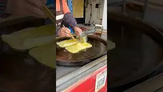Chinese egg stuffed pancake roll #travel #foodporn #china