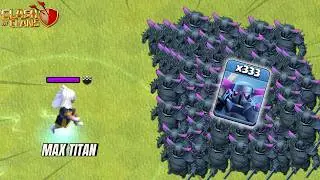 Can 333 Level 1 Troops Beat Max Titan? | Clash Of Clans | WarVortexX
