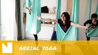 NSMBL Challenge: Aerial yoga is yoga in een hangmat