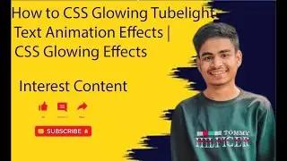 CSS Glowing Tubelight Text Animation Effects | CSS Glowing Effects