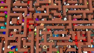 Kuchisake and Angry Munci Family and Obunga Nextbot Lobotomy Dash Nextbots Chase me in Maze Gmod