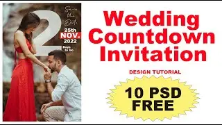 Wedding Countdown Invitation PSD free download&nbsp;| Raju Ram