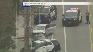 Police chase: LASD in pursuit near Rancho Palos Verdes