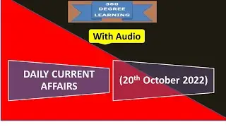 Daily Current Affairs |20th Oct 2022|