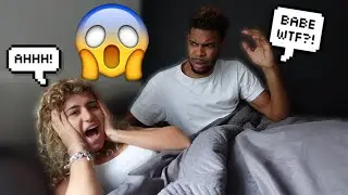 SCREAMING IN MY SLEEP PRANK ON BOYFRIEND!! *HILARIOUS*