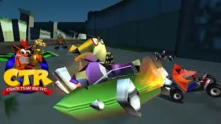 Las locuras de Fake Crash vs Oxide, Tropy y Penta (CTR Original/1999)