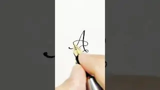 A Calligraphy | Beautiful Alphabet Writing | #shorts