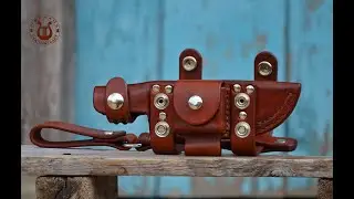 Scout Carry Handmade Leather Knife Sheath With Dangler. ( Completing The Sheath ).