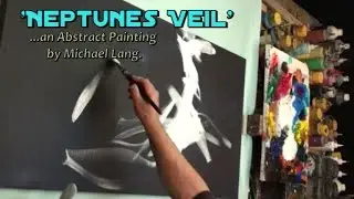Abstract Art painting 'Neptunes Veil' Modern, contemporary, Mix Lang How to DEMO