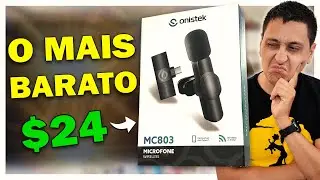Microfone de Lapela sem fio Onistek mc803 vale a pena? Unboxing e Review