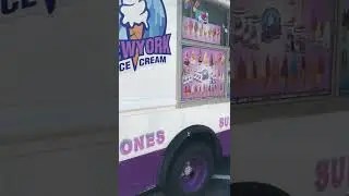 Walking by purple New York Ice cream truck with noise in front of the park #shorts
