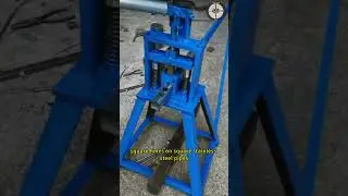 Use a manual simple punching machine to drill square holes on square stainless steel pipes