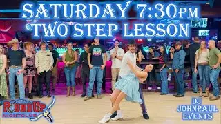 Two Step - Cape Outside & Inside Turns, to Dip - Lesson by DJ JohnPaul and Kortnee at Round Up