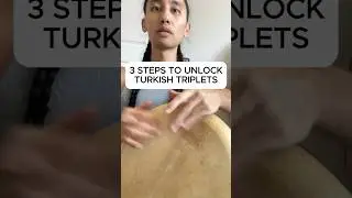 Turkish triplets in 3 steps 🥁 #darbuka #doholla #drumming #splithand #shorts