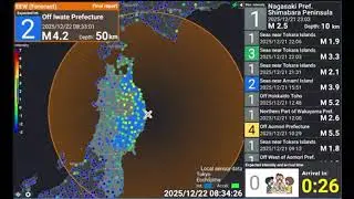 Earthquake struck Off Iwate prefecture