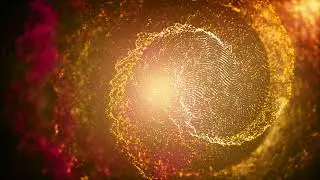 Particle Loop Yellow Gold Pink 4K Animated Motion Background Wallpaper Screensaver