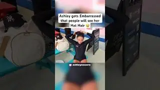 Ashley gets embarrassed that people will see her hat hair 😅 #hairstyle #ashleynocera