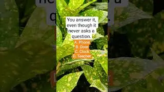 You answer it, even though it never asks a question.