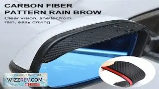 2pcs Set Car Rear View Mirror Rain Visor Guard Carbon Fiber Rear View