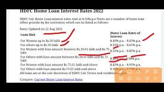 hdfc home loan |hdfc home loan interest rate 2022 #hdfc bank1080p