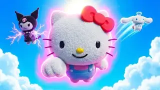 Hello Kitty Saves the City from a Giant Robot! 🤖💥 Super Hero Transformation